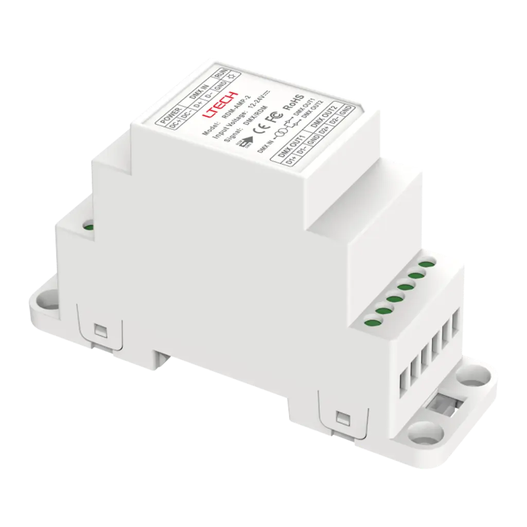 LTECH DMX/RDM 2CH Signal Amplifier - RDM-AMP-2