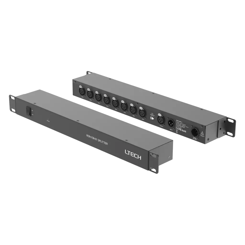 LTECH DMX/RDM 8CH Signal Amplifier 3-pin XLR - RDM-AMP-8