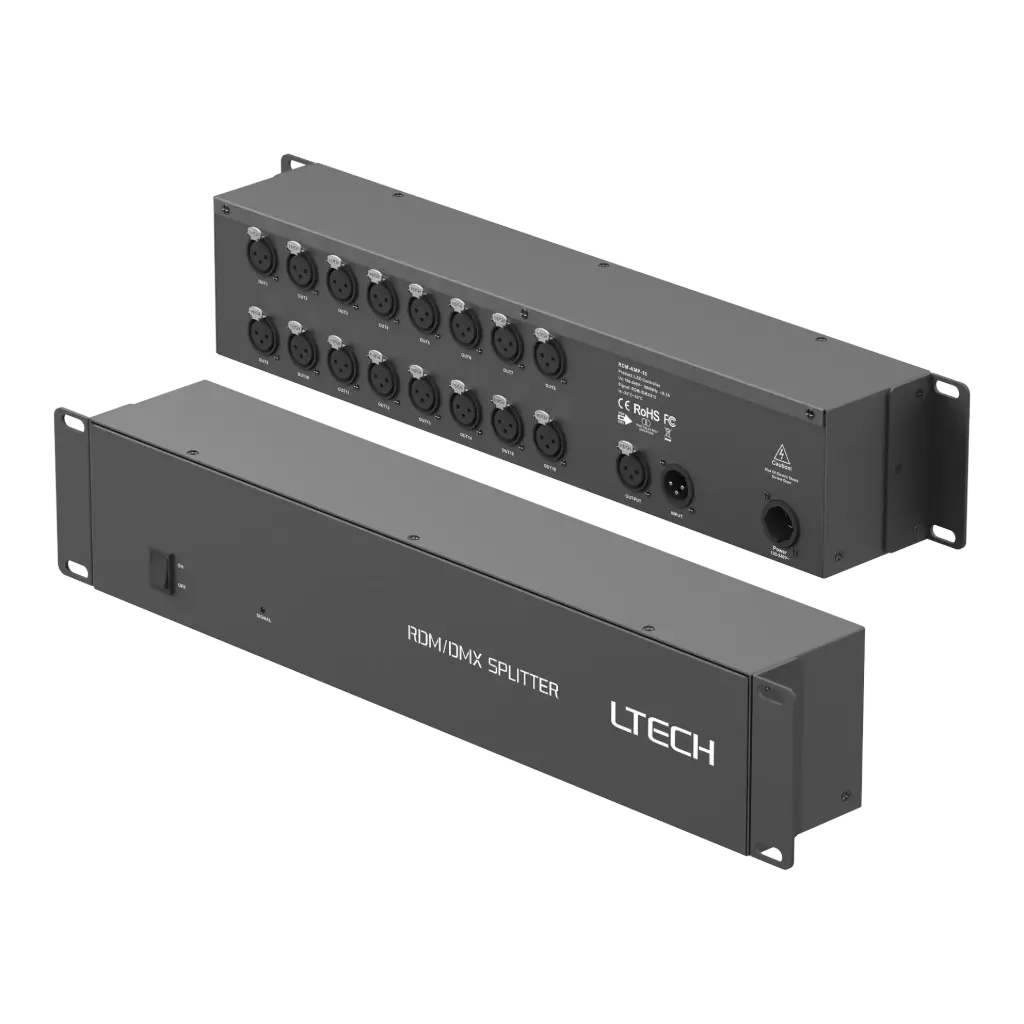 LTECH DMX/RDM 16CH Signal Amplifier 3-pin XLR - RDM-AMP-16