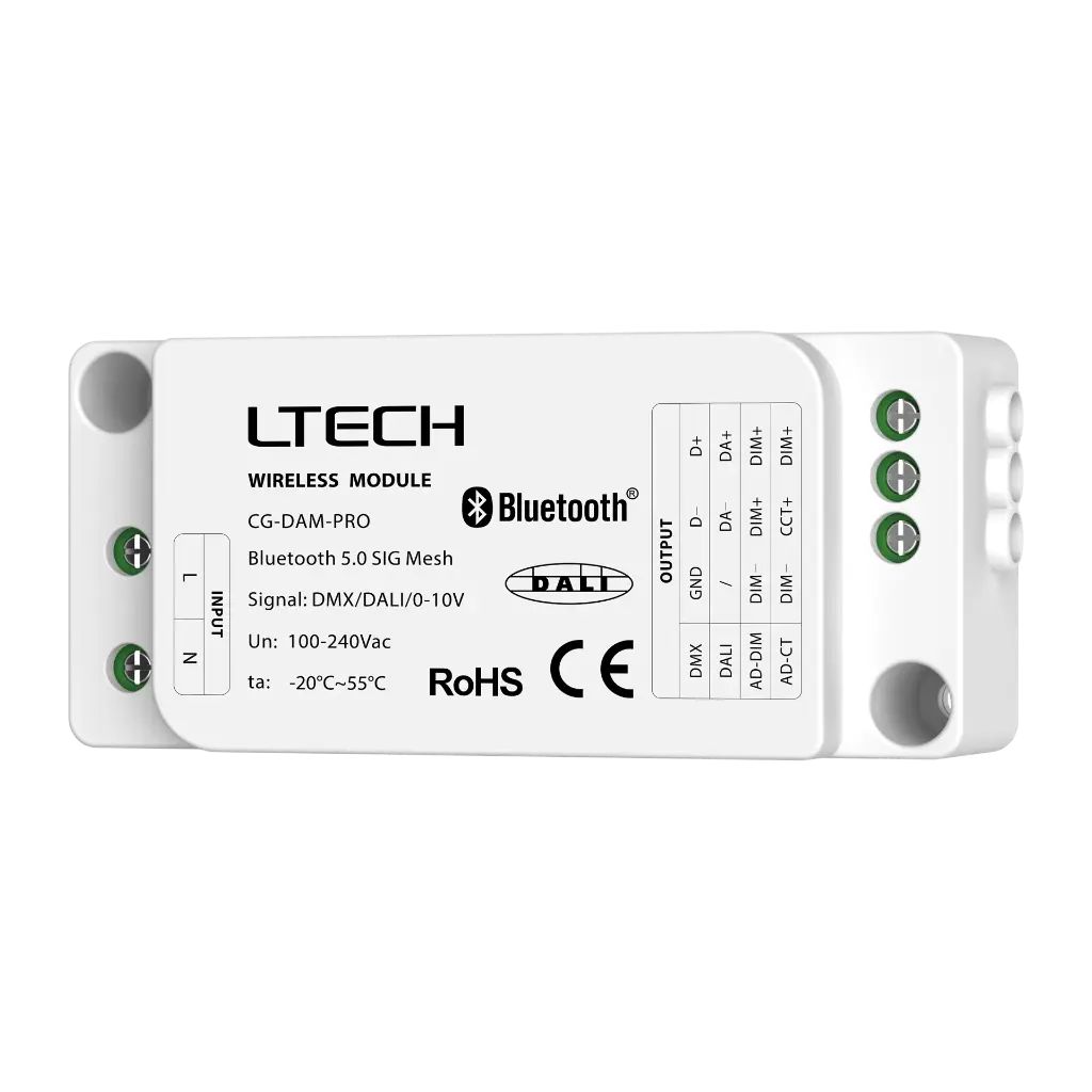 LTECH Xiaolei BLE 5.0 to DALI\DMX\0-10V (w/ bus power supply) - CG-DAM-PRO