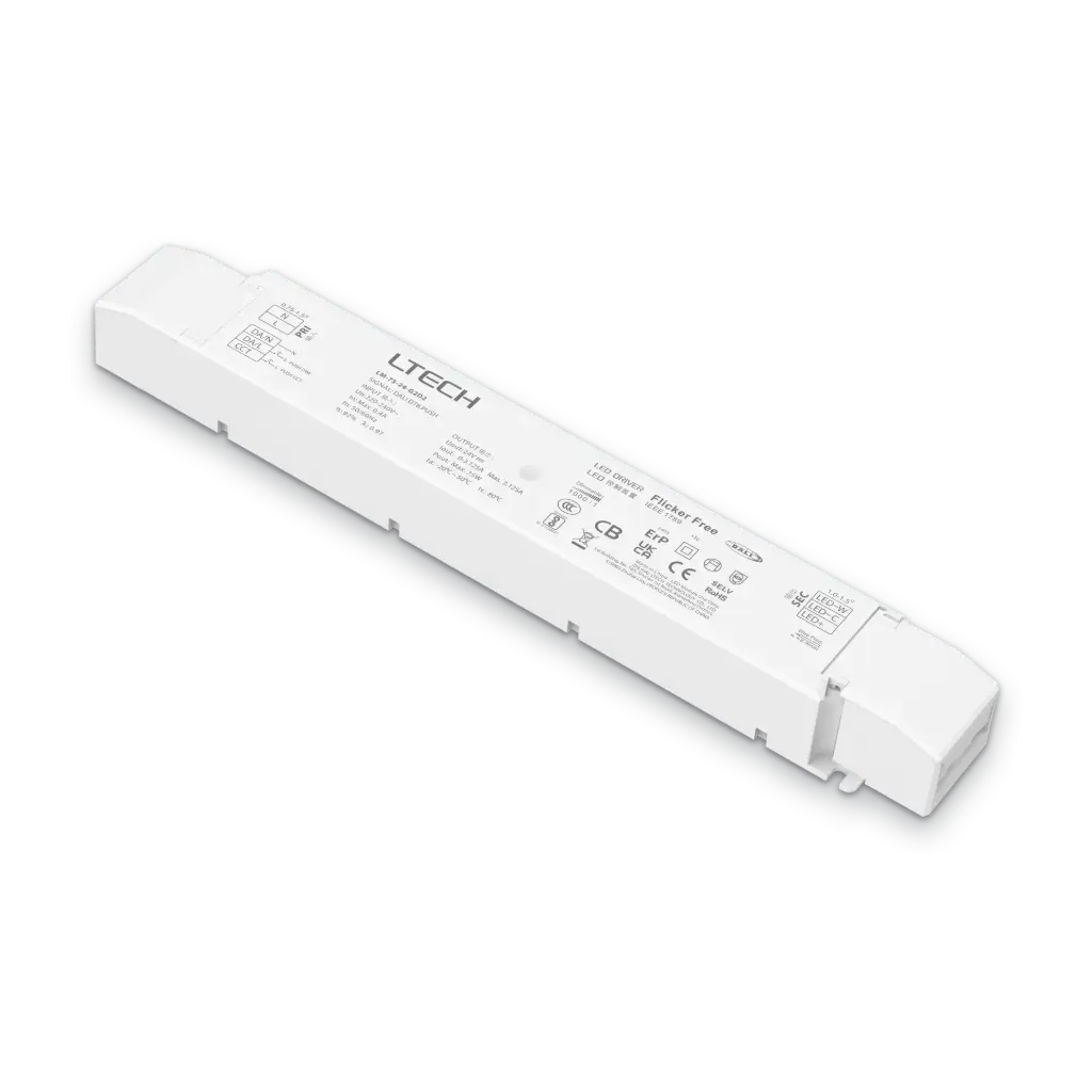 LTECH LTSYS Driver CV DALI-2 DT6/DT8 2CH 24V 75W - LM-75-24-G2D2F