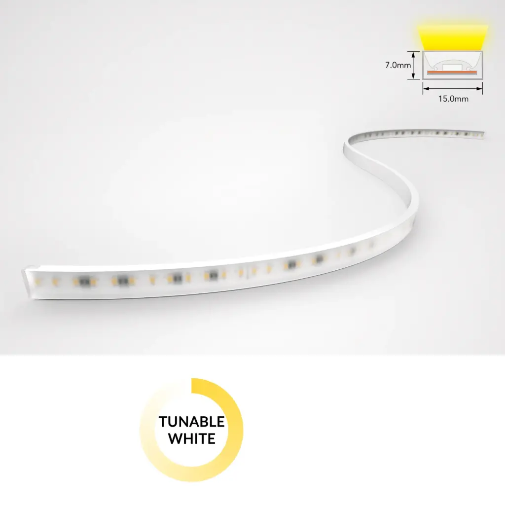 [SP01-24V-2835-120-DW-2200K+5700K] NeonFlex SP01 Tunable White 24V 12W/m  (2200K+5700K)