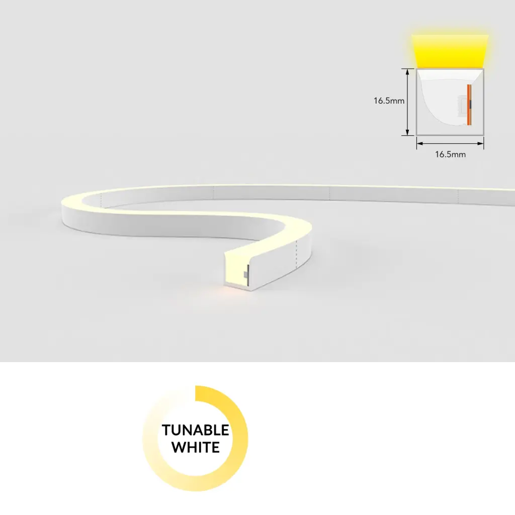 [SF17-24V-2835-120-DW-2200K+5700K] NeonFlex SF17 Tunable White 24V 12W/m  (2200K+5700K)