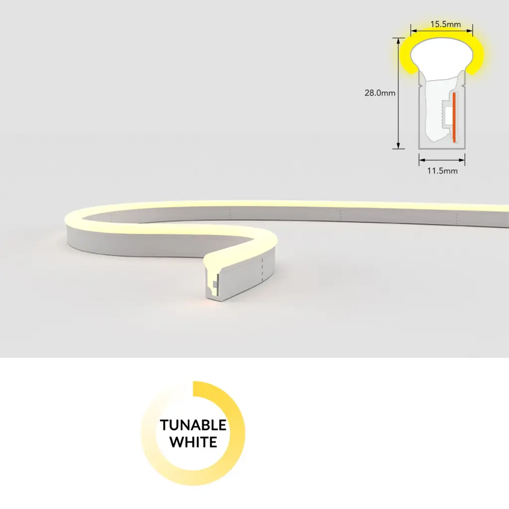 [SF21-24V-2835-120-DW-2200K+5700K] NeonFlex SF21 Tunable White 24V 12W/m DW (2200K+5700K)
