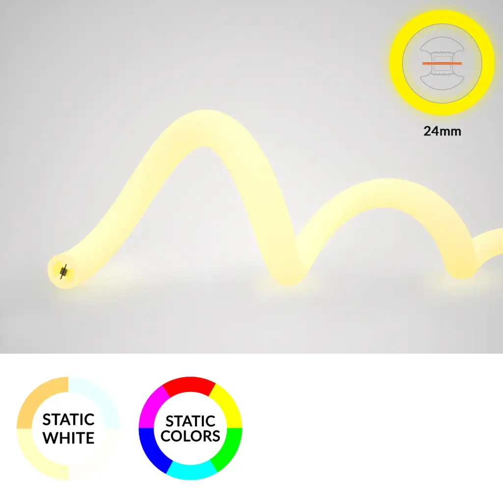 [SF24-24V-2835-288-U2-2200K] NeonFlex SF24 Mono 24V 16W/m  (2200K)