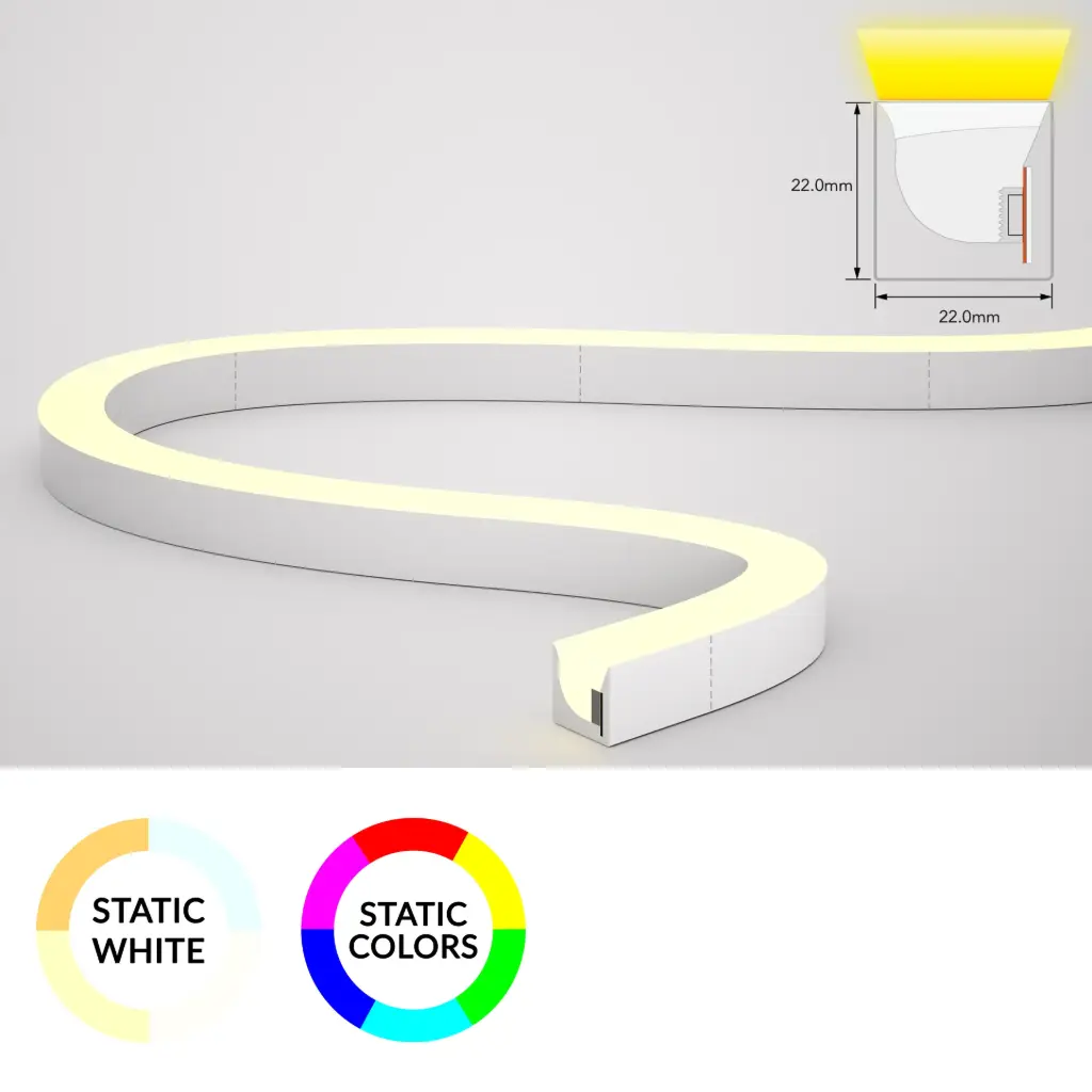 [SF33-48V-2835-96-CC-5W-2200K] NeonFlex SF33 Mono 48V 5W/m Ultra long (2200K)