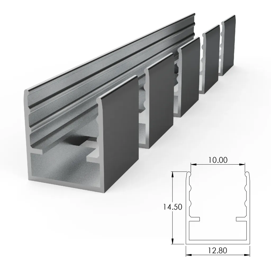 [ALC06S01FLX-AS050] Aluminium mounting profile for SF06 flexible (500 mm)