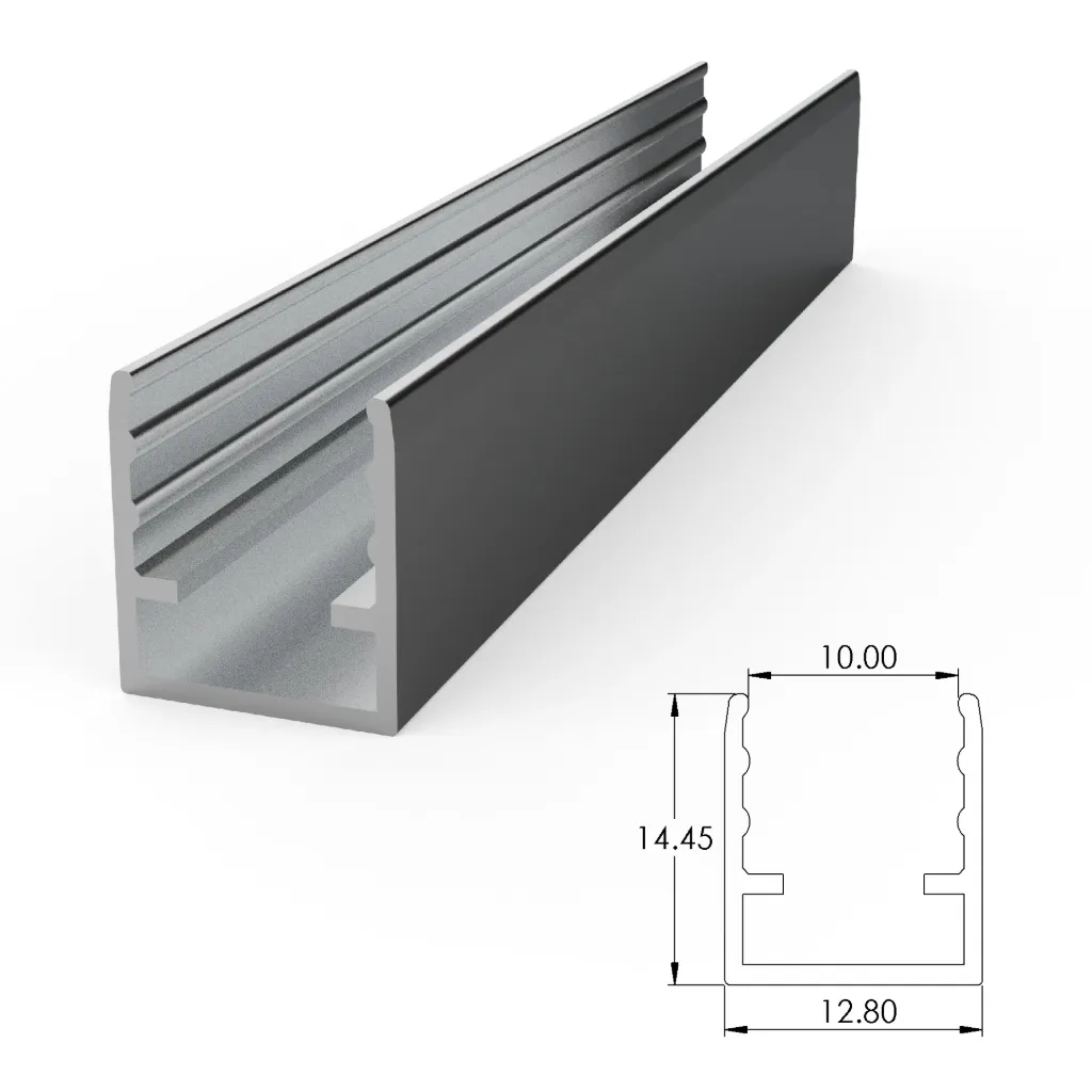[ALC08S01-AS035] Aluminium mounting profile for SF06 and SF08 (35 mm, Anodized Silver)