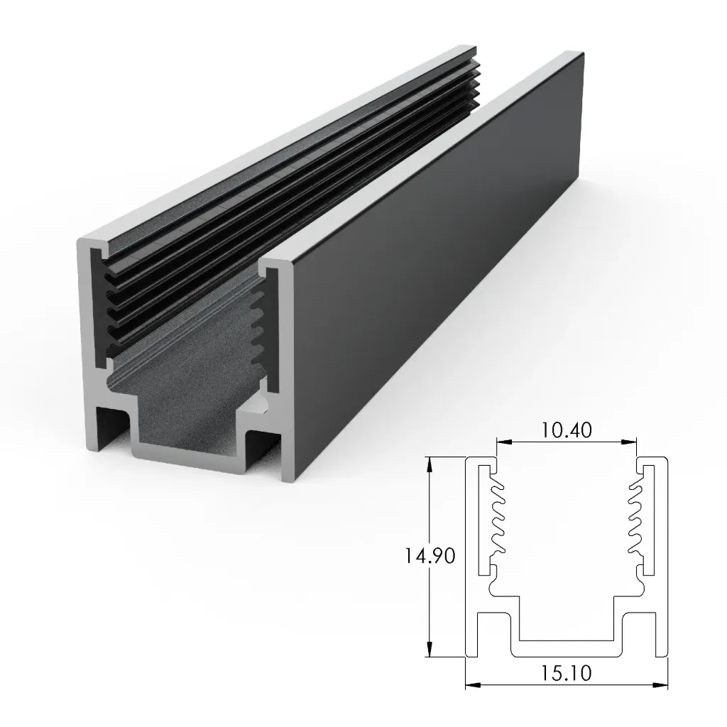 [ALC08S02-AS035] Aluminium mounting profile for SF06 and SF08 anti drop (35 mm)