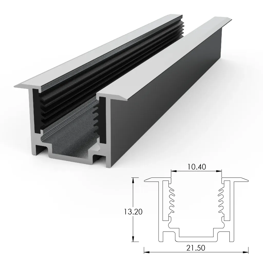 [ALC08S03-AS035] Aluminium mounting profile for SF06 and SF08 anti drop (35 mm)