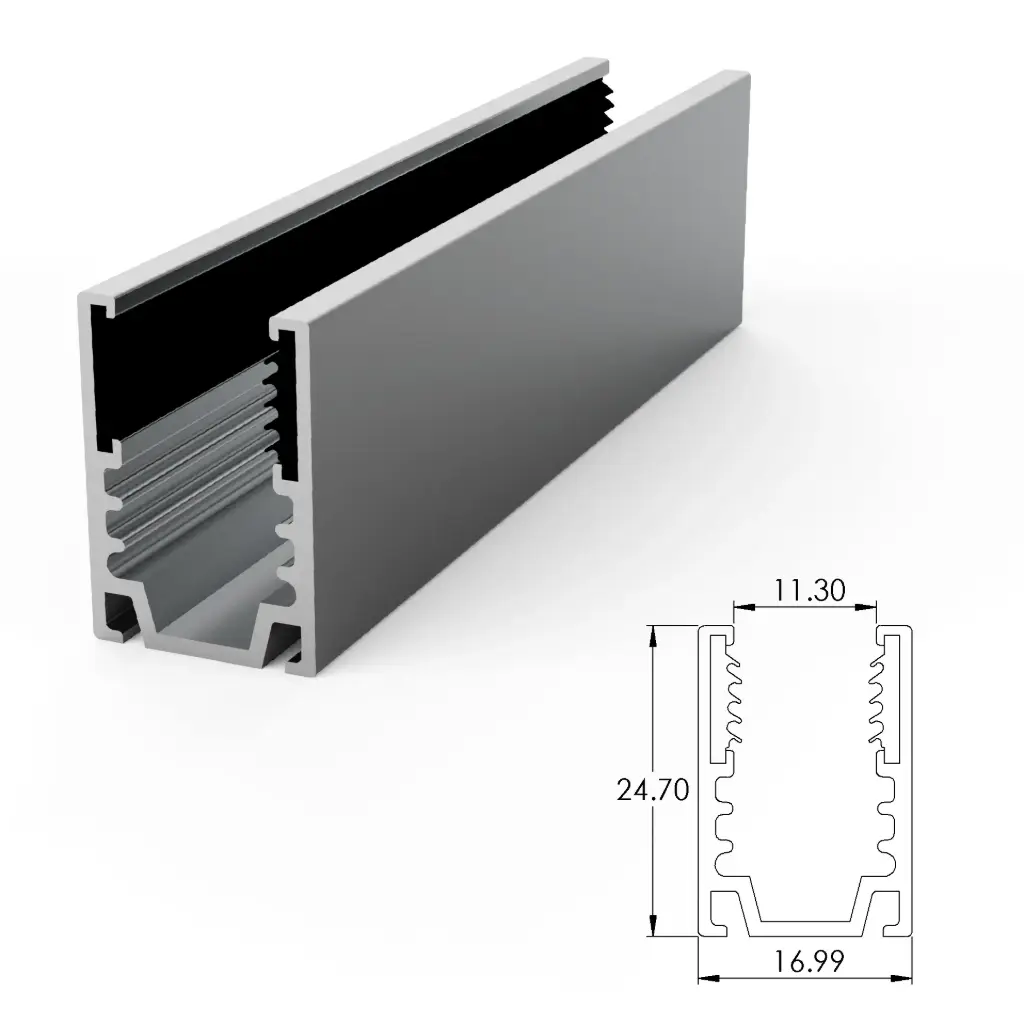 [ALC15S04-AS035] Aluminium mounting profile for SF15 and SF21 anti drop (35 mm)