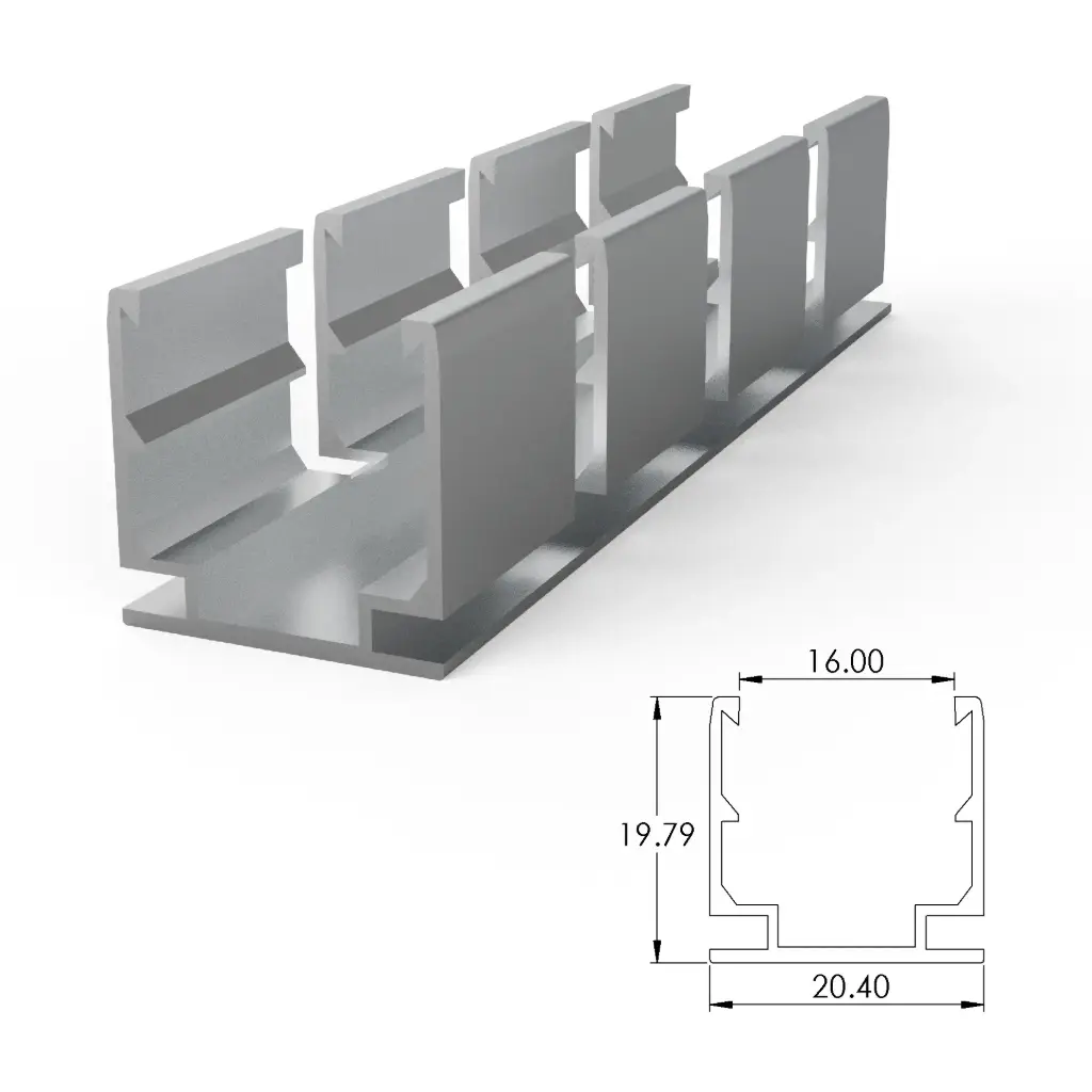 [ALC16S05FLX-AS050] Aluminium mounting profile for SF16 flexible (500 mm)