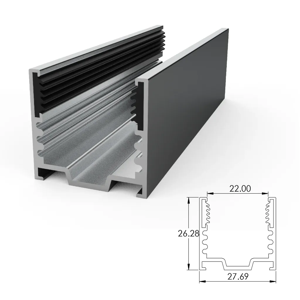 [ALC33S01-AS035] Aluminium mounting profile for SF33 anti drop (35 mm)