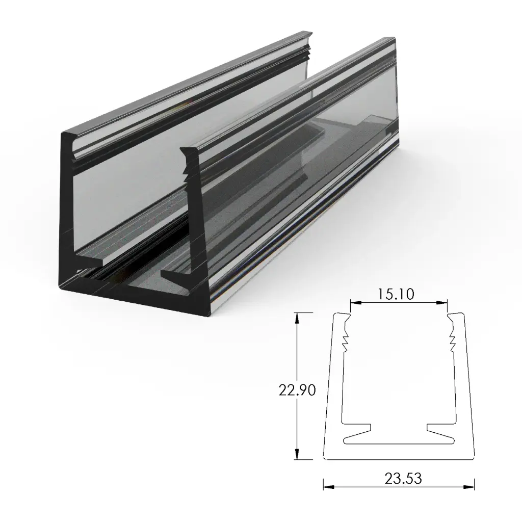 [PC16/17S02-T] PC mounting profile for SF16, SF17 and SF18