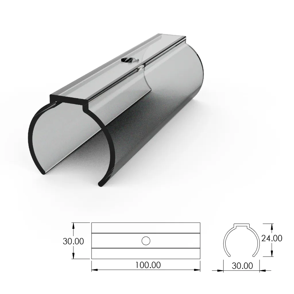 [PC24S01-T-100] PC mounting profile for SF24