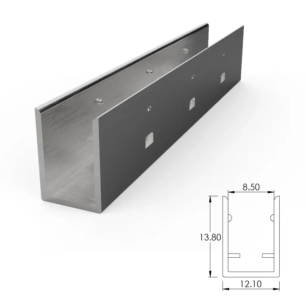 [SSC06/08S01-100] Stainless steel mounting profile for SF06 and SF08