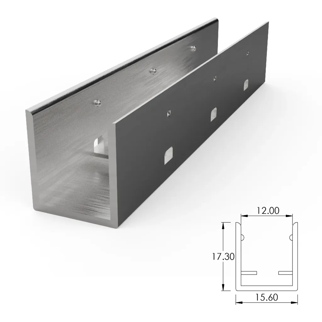 [SSC10S01-100] Stainless steel mounting profile for SF10
