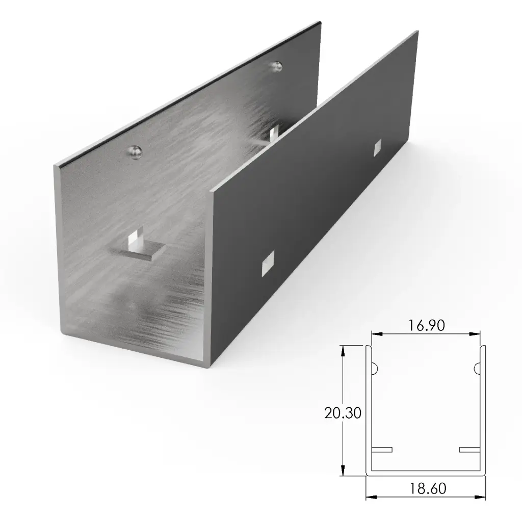 [SSC16S02-100] Stainless steel mounting profile anti drop for SF16 and SF17