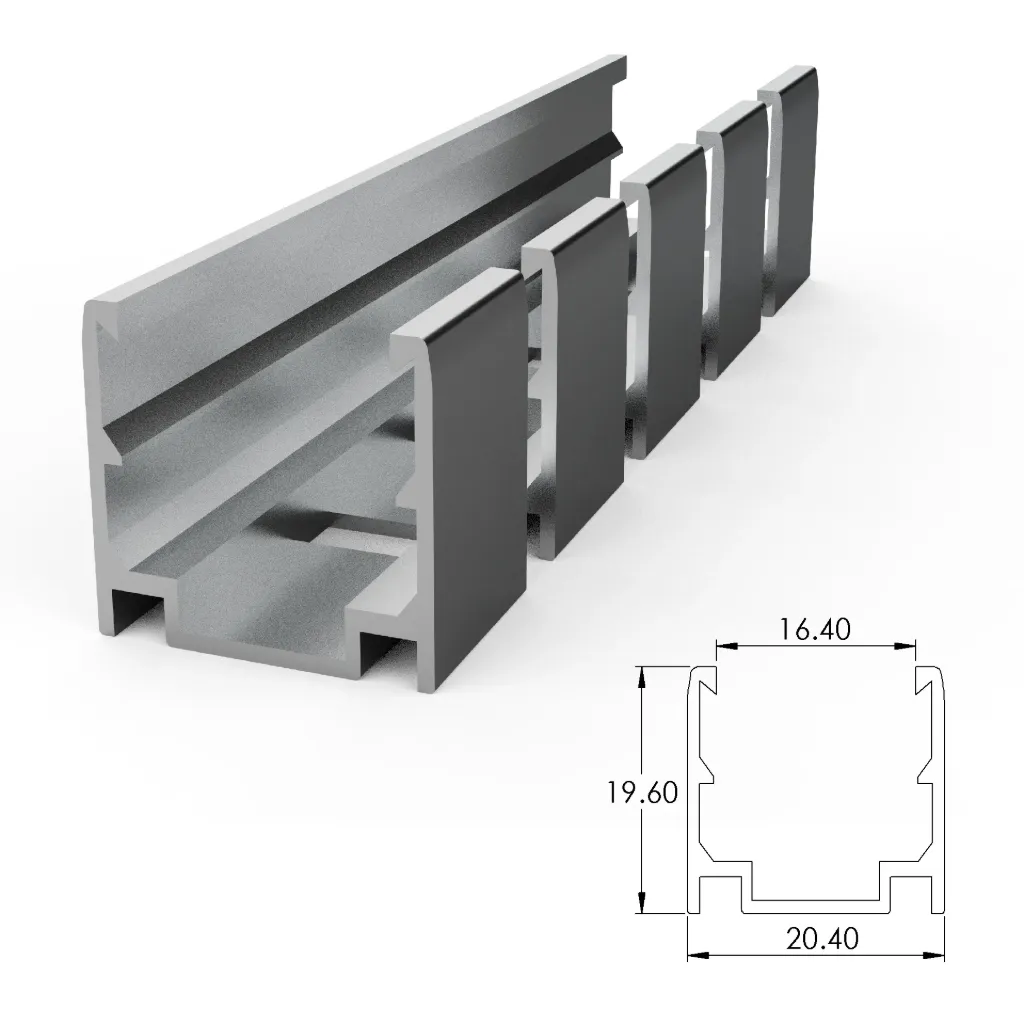 [ALC17S02FLX-AS050] Aluminium mounting profile for SF17 flexible (500 mm)