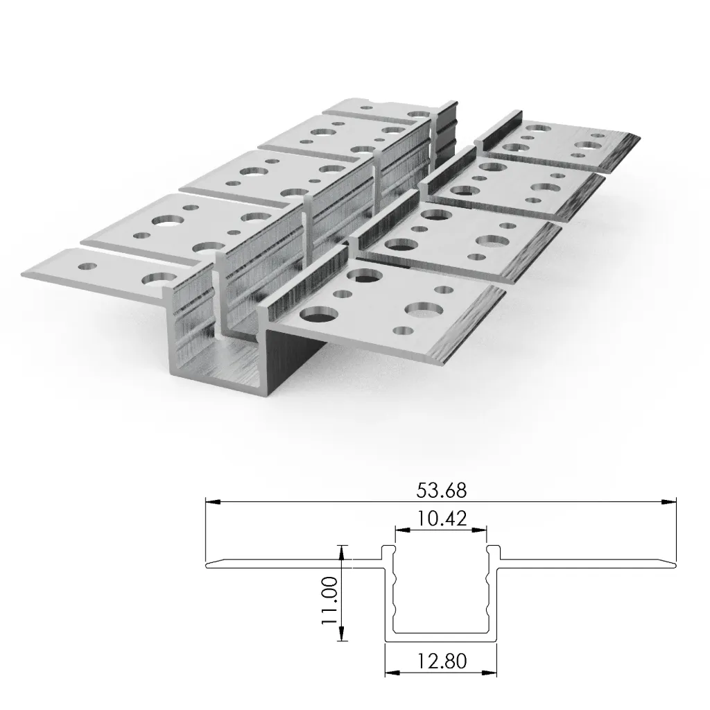 [ALC08S06FLX-AS050] Aluminium mounting profile for SF06 and SF08 flexible (500 mm)