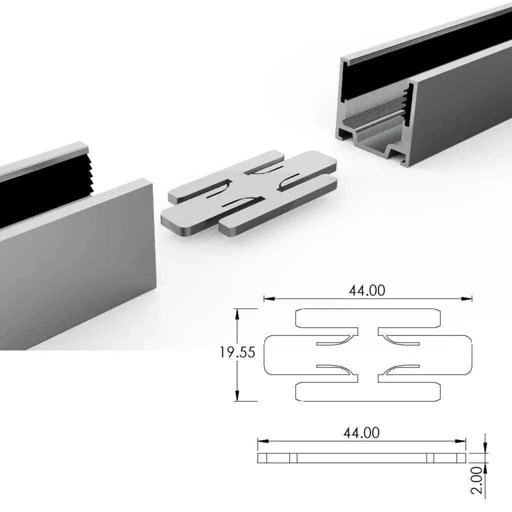 [ALC16S08-SP] Mounting profile splice connector for ALC16S08
