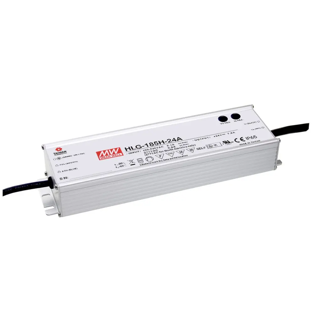 Meanwell PSU 24V 187W IP67 - HLG-185H-24