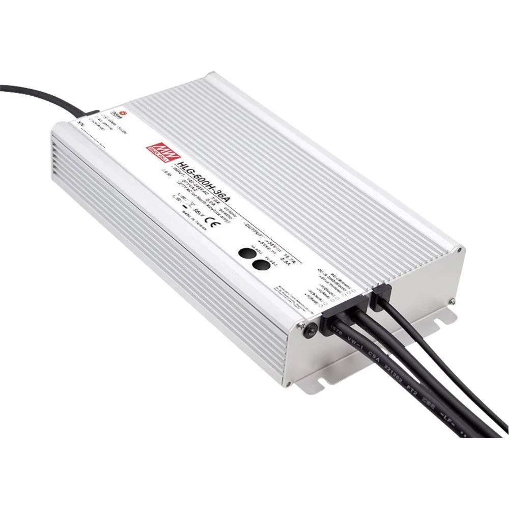Meanwell PSU 12V 480W IP65 - HLG-600H-12