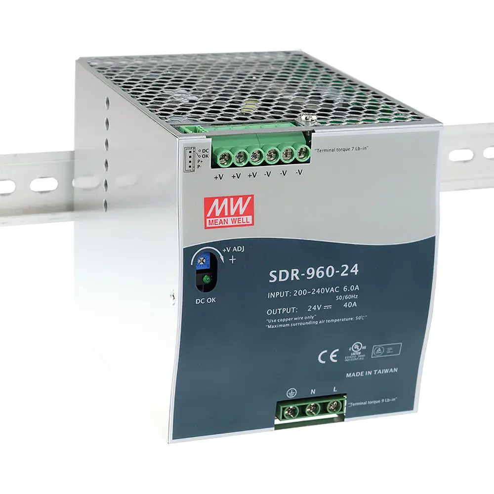 Meanwell PSU 24V 960W DINrail - SDR-960-24