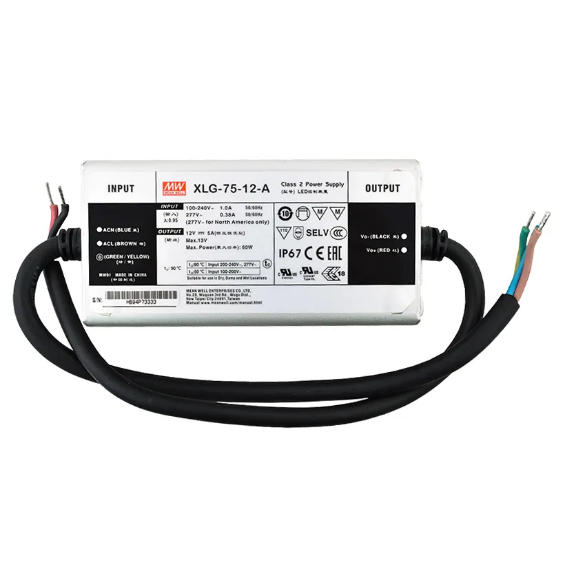Meanwell PSU 12V 75W IP67 - XLG-75-12-A